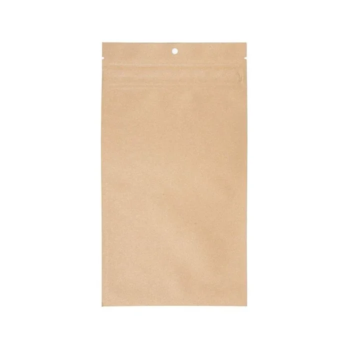 Grip Seal Bags w/ Child Resistant Zipper Kraft 12.7x20.8 cm