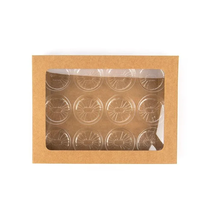 Kraft Artisan Candy Box Set, Round Insert 10.2x2.1x13.8 cm