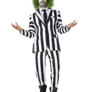 Beetlejuice™ Kostüm schwarz-weiß Herren
