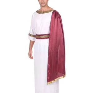 Griechischer Kaiser Herrenkostüm weiss-rot-goldfarben