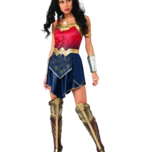 Déguisement Wonder Woman 1984 luxe pour femme rouge bleu et doré
