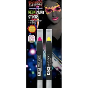 Duo de crayons de maquillage néon pour adulte jaune et rose