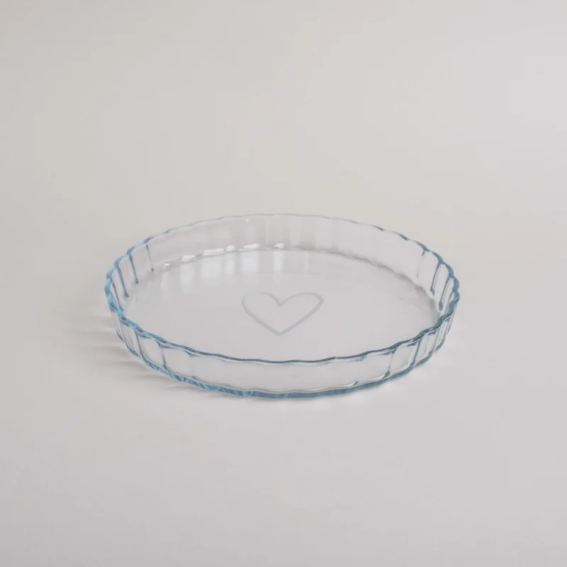 Tarteform "Herz" - 26,5x26,5x3,5 cm (Transparent/Weiß)