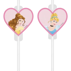 Disney Prinzessin Strohhalme Herz 4 Stk