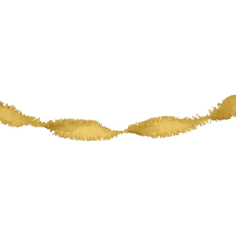 Gouden Crepe Papier Slinger - 6 meter van Folat koop je bij Partywinkel