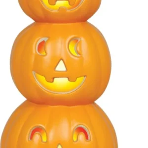Halloween Pompoen Stapel Met Licht 52cm van Fiestas Guirca koop je bij Partywinkel