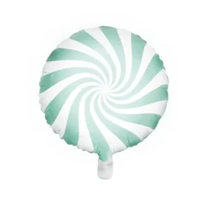 Helium Ballon Mintgroen Swirl 45cm leeg van Partydeco koop je bij Partywinkel