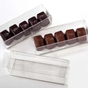 Plastic Gift Boxes for "chocolate" Truffels 3.5x3.5x10.8cm