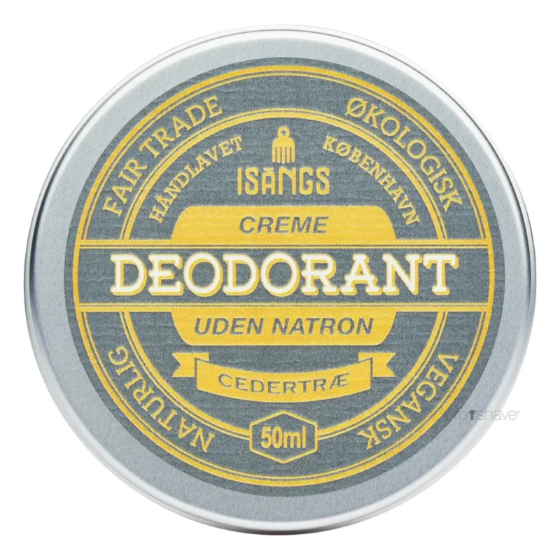 Creme Deodorant ohne Baking Soda, Zedernholz, 50 ml.
