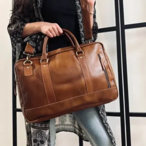 Laptop Cognac - Soft leather Unisex - VIAMAJA.DK