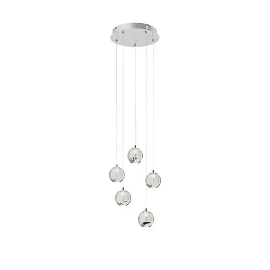 Lucande Pendelleuchte Hängelampe LED Glas Chrom Wohnbereich Tischbeleuchtung - 4251096562460