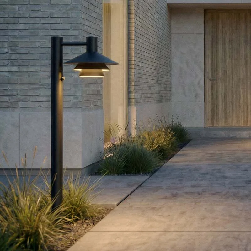 Lucande Wegeleuchte Gartenleuchte Montaro LED Pollerleuchte anthrazit 100cm - 4255830908705