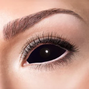 Lentilles fantaisie sclera oeil noir pour adulte noir intégral