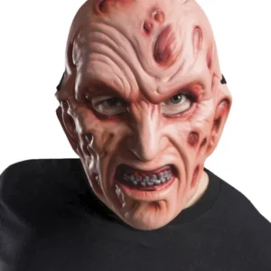 Masque en plastique Freddy pour adulte chair avec brûlures rouges