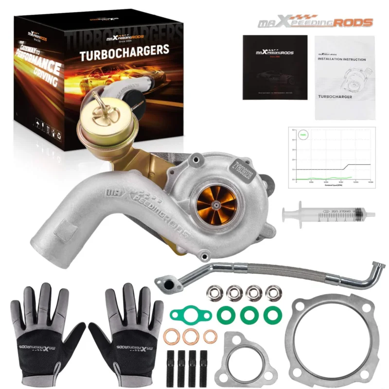 Neu Billet K04 Turbolader +Ölrücklaufleitung kompatibel für Audi A3 TT Bora kompatibel für VW Golf GTI K04