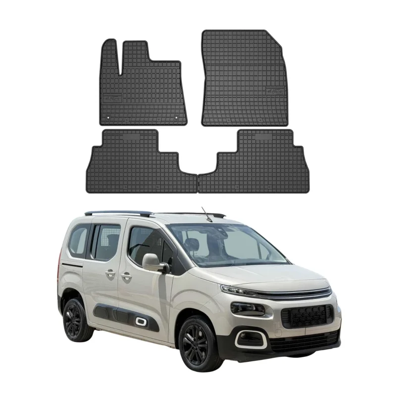 OMAC Gummi Fußmatten für Peugeot Rifter 2018-2024 Automatten Gummi Schwarz 4tlg