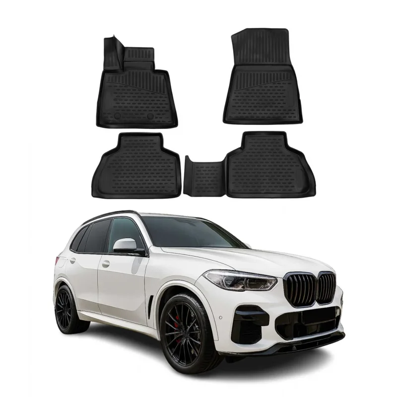 OMAC Gummimatten Fußmatten für BMW X5 G05 2019-2026 TPE Automatten Schwarz 4x