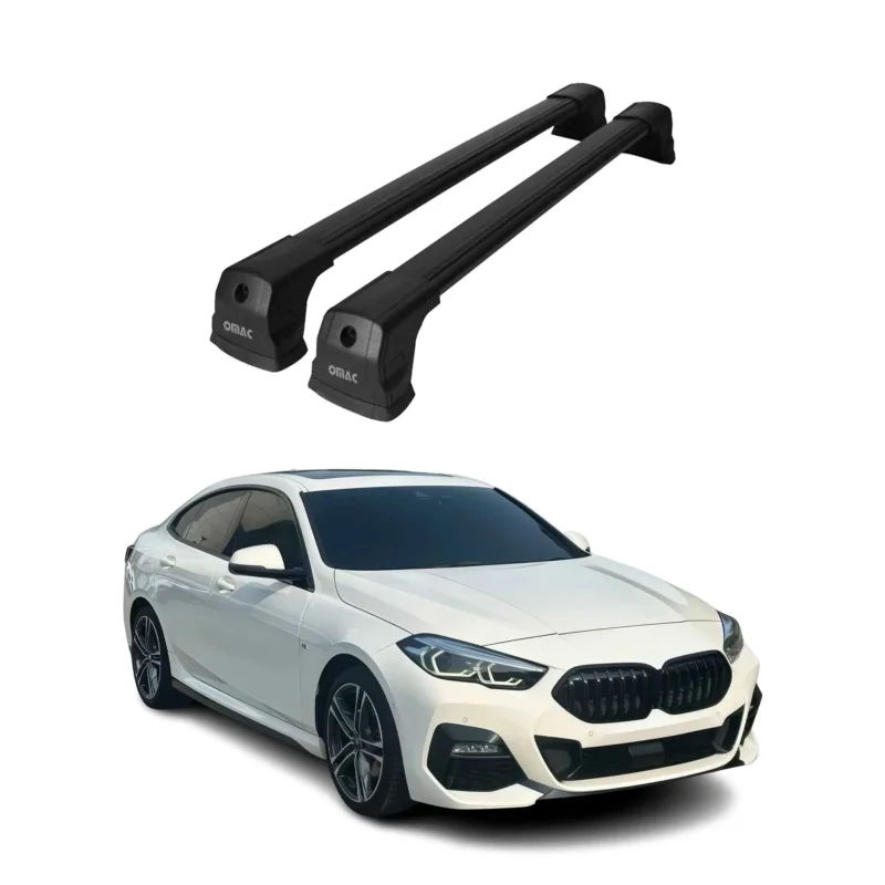 Dachträger Gepäckträger für BMW 1er F40 2019-2024 Grundträger Alu Schwarz 2x