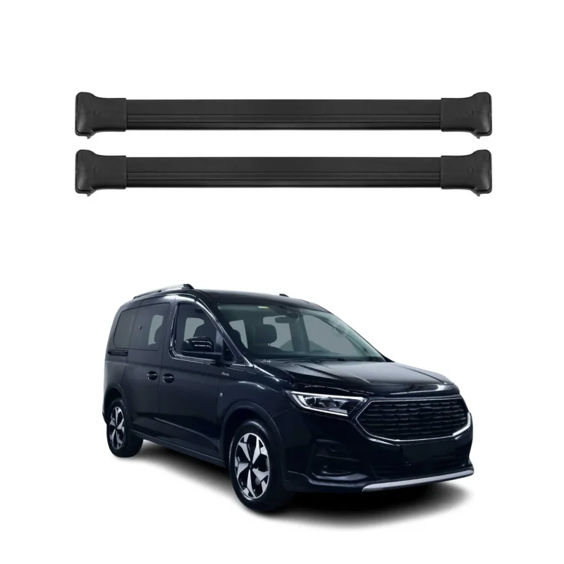 Dachträger Grundtäger für Ford Tourneo Connect 2021-2026 75kg Alu Schwarz 2 tlg