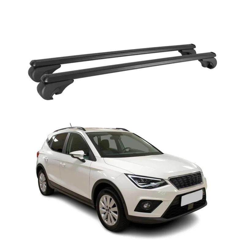 Dachträger für Seat Arona 2017-2026 Gepäckträger Grundträger Alu Schwarz 2x