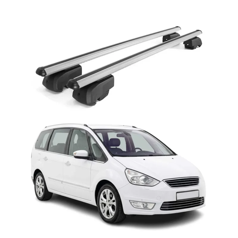 Dachträger Grundträger für Ford Galaxy II 2006-2015 Aluminium Silber 2tlg