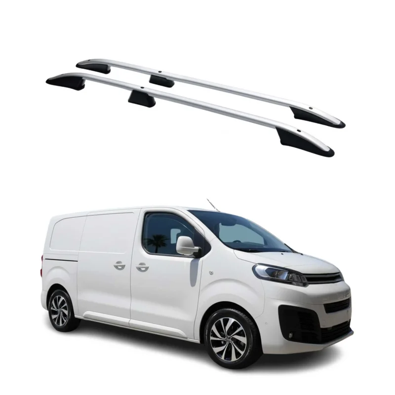 Dachreling Dachgepäckträger für Citroen Jumpy 2016-2026 Kurzer L1 Alu Grau
