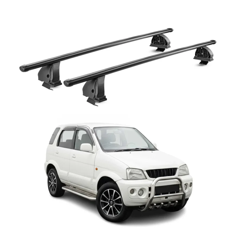 Stahl Dachträger für Daihatsu Terios I 1997-2005 TÜV Abschließbar 2tlg Schwarz