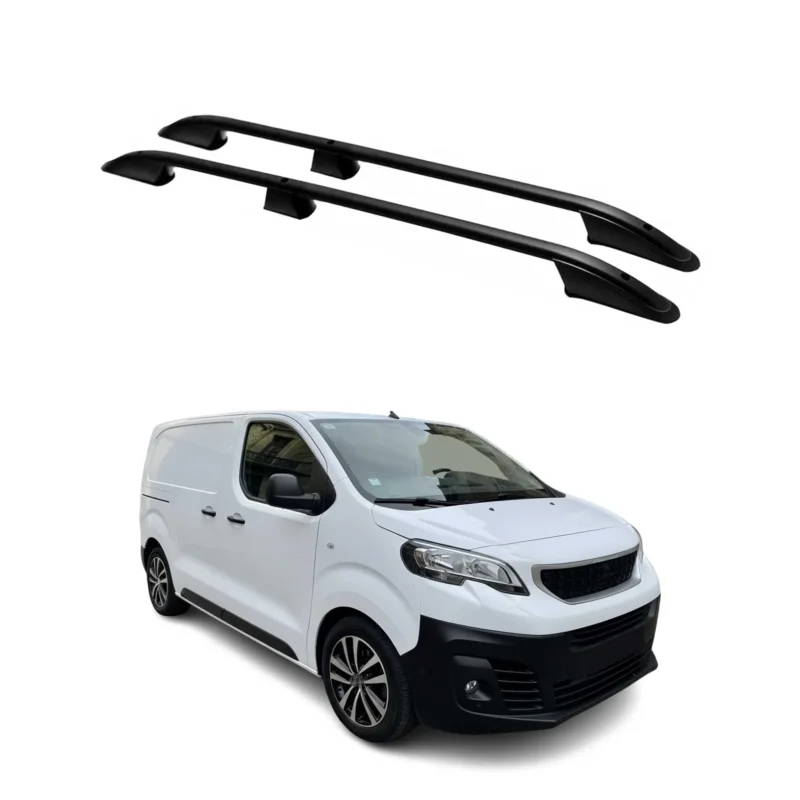 Dachreling für Peugeot Expert / Traveller 2016-2026 L1 Kurzer Alu Schwarz 2 tlg