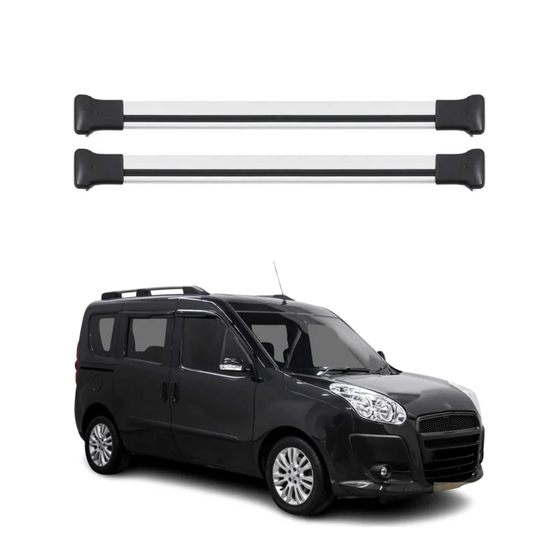 Dachträger Grundtäger für Fiat Doblo 2010-2022 75kg Aluminium Silber 2tlg