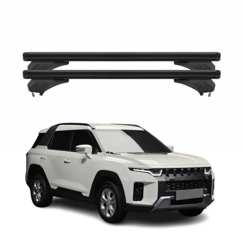 Menabo Dachträger für Ssangyong Torres J100 2022-2026 Aluminium Schwarz 2 tlg