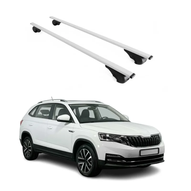 Dachträger Grundträger für Skoda Kamiq 2019-2026 75kg Stahl Silber 2 tlg