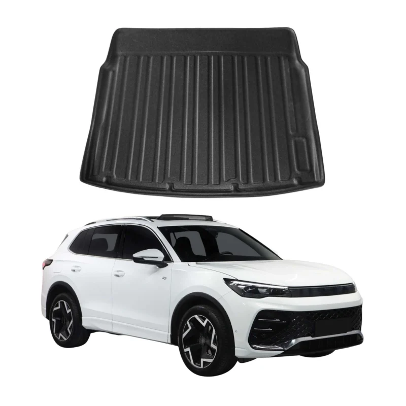 Kofferraumwanne Laderaumwanne für VW Tiguan mk3 2024-2026 obere TPE Schwarz