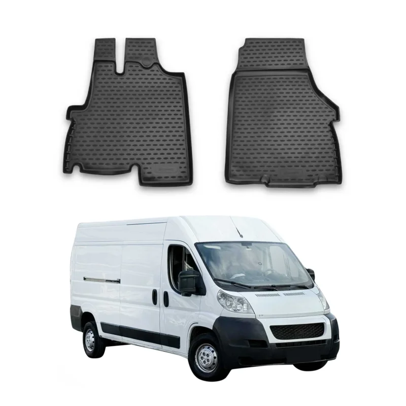 OMAC Gummimatten Fußmatten für Citroen Jumper 2006-2026 TPE Schwarz Vorne 2x
