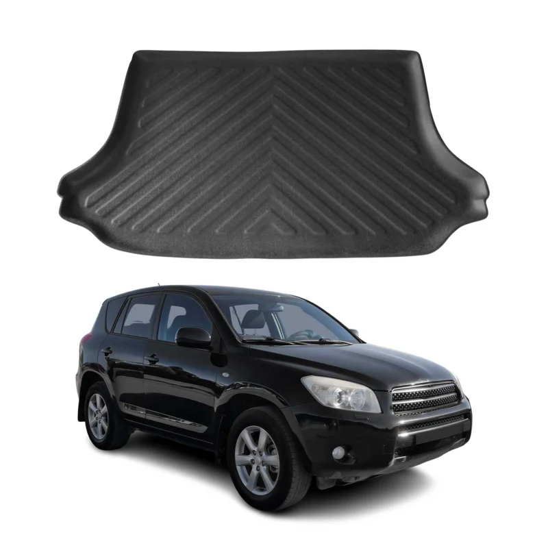 Kofferraumwanne Laderaumwanne für Toyota RAV4 III 2006-2012 Gummi TPE Schwarz