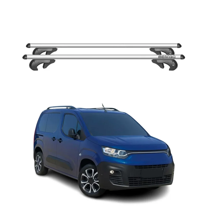 Menabo Dachträger Grundtäger für Fiat Doblo 2022-2026 90kg Alu Silber 2 tlg