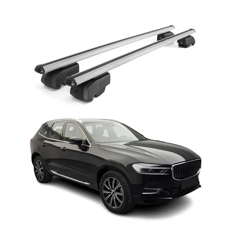 Dachträger Gepäckträger für Volvo XC60 II 2017-2026 Aluminium Silber ABE 2x