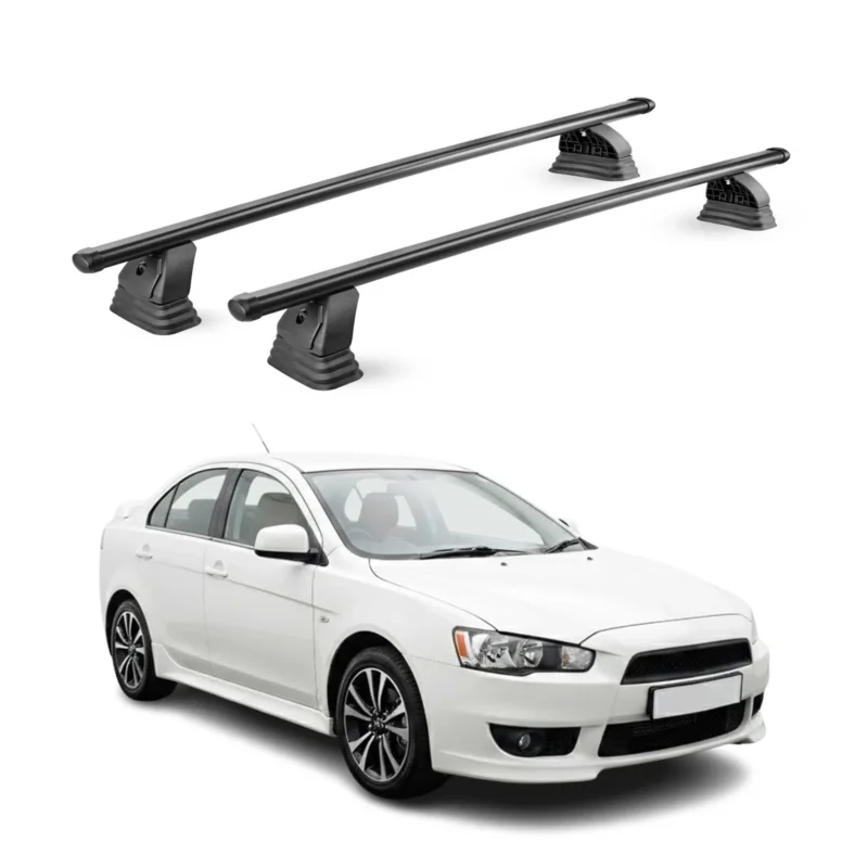 Stahl Dachträger für Mitsubishi Lancer 2008-2020 TÜV Abschließbar 2tlg Schwarz