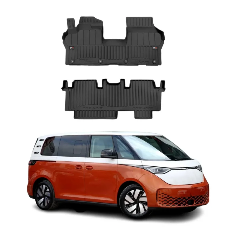 Fußmatten Gummimatten für VW ID Buzz 2022-2026 OMAC Premium 3D Schwarz TPE 2 tlg
