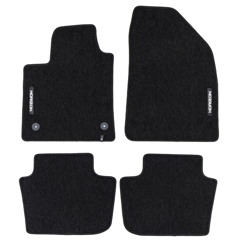 Velours Fußmatten für MG 4 2022-2026 Autoteppich Automatten Schwarz 4 Teile