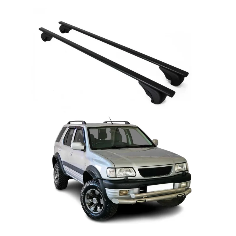 Dachträger Grundträger für Opel Frontera 1991-2004 75kg Stahl Schwarz 2 tlg