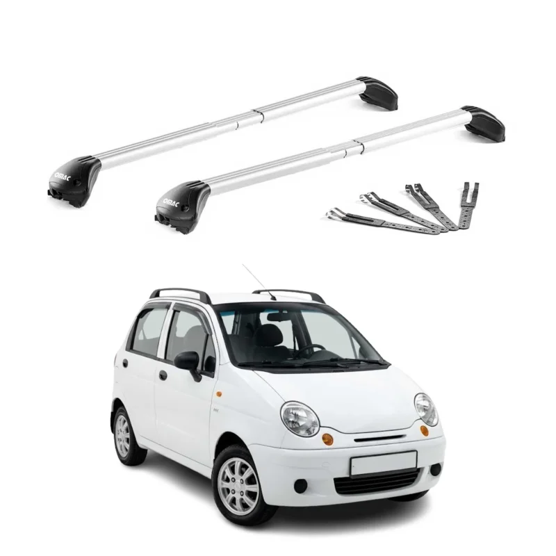 Dachträger Grundtäger für Daewoo Matiz 1998-2005 100kg Aluminium Grau 2x ABE