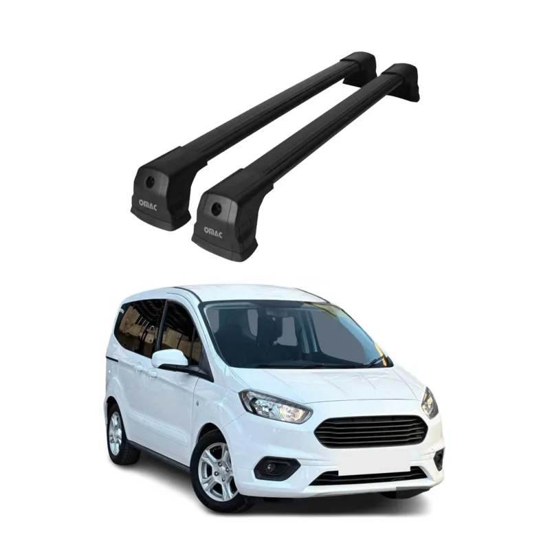 Dachträger Grundträger für Ford Transit Courier 2014-2023 Aluminium Schwarz 2x