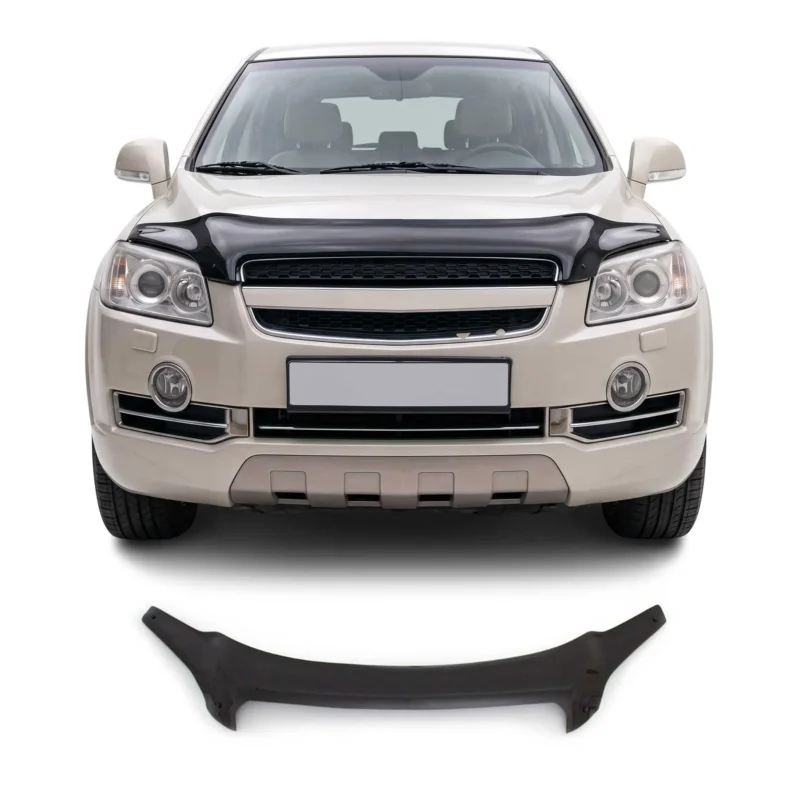 Motorhaube Deflektor Insektenschutz für Chevrolet Captiva 2006-2011 Dunkel
