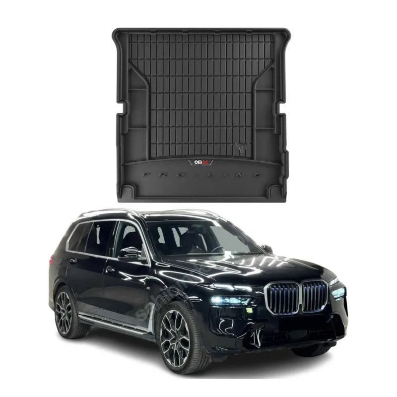 OMAC Gummi Kofferraumwanne für BMW X7 G07 2018-2026 Klappbare 3.Reihe Schwarz