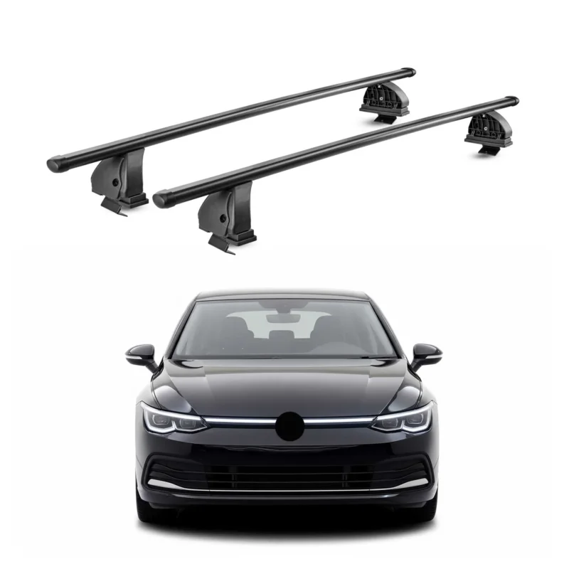 Stahl Dachträger für VW Golf mk8 Schrägheck Kombi 2019-2026 TÜV 75 kg 2x Schwarz