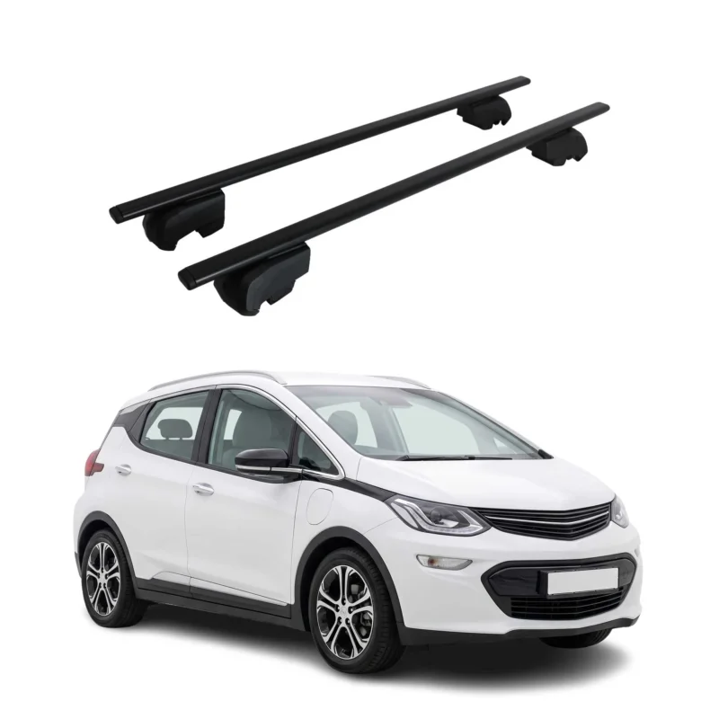 Dachträger Grundträger für Opel Ampera-e 2017-2020 Stahl Schwarz 2tlg
