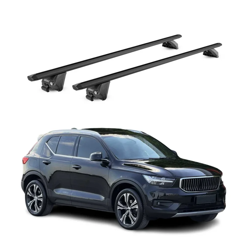 Dachträger Grundtäger für Volvo XC40 2018-2026 100kg Aluminium Schwarz 2 tlg ABE