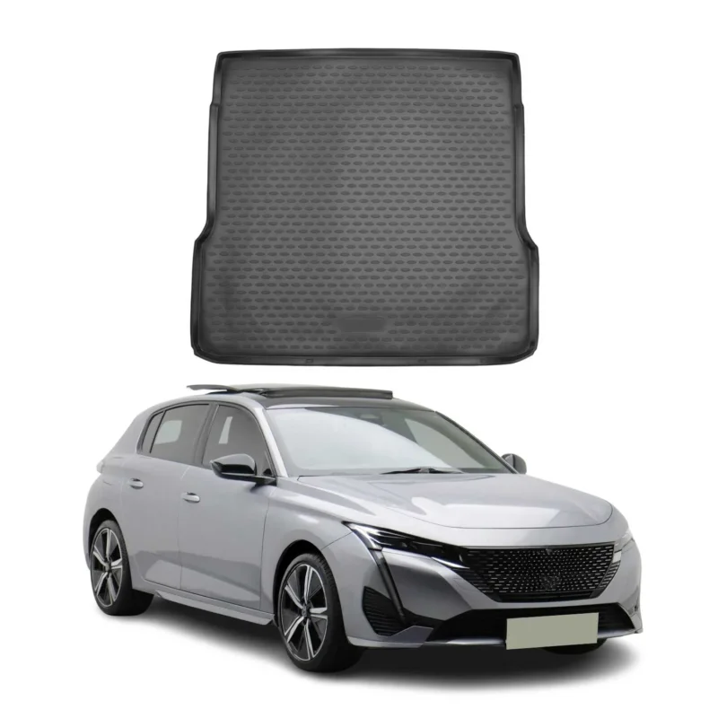Kofferraummatte Kofferraumwanne für Peugeot 308 2022-2024 Gummi TPE Schwarz