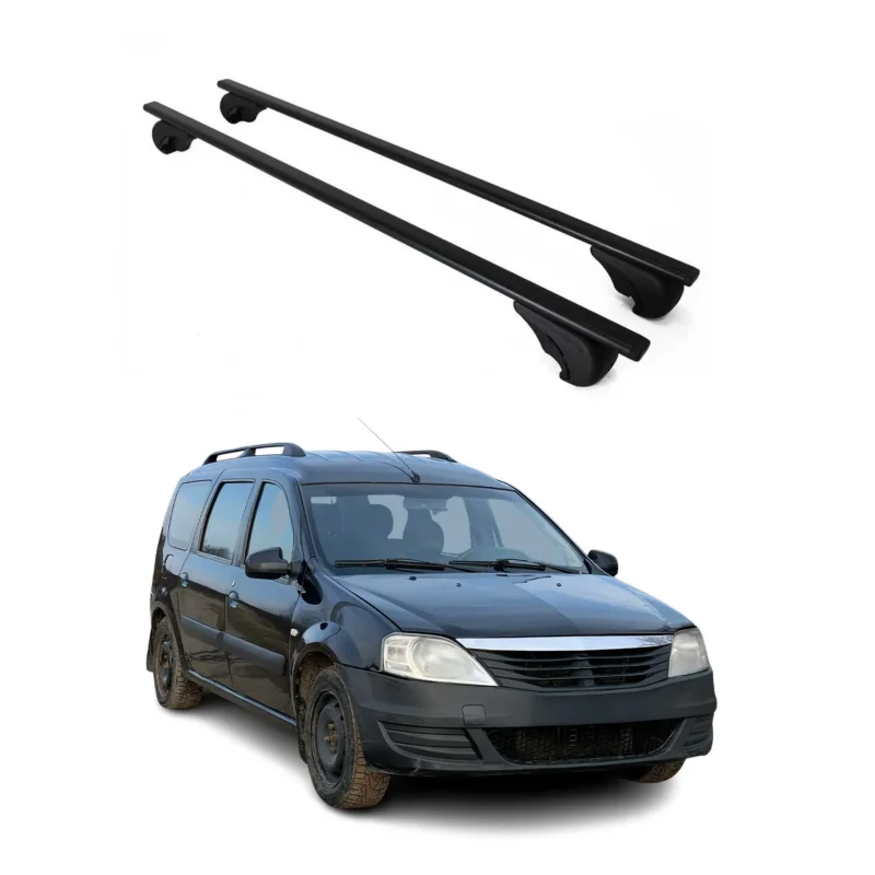 Dachträger Grundträger für Dacia Logan MCV mk1 2006-2012 75kg Stahl Schwarz 2x