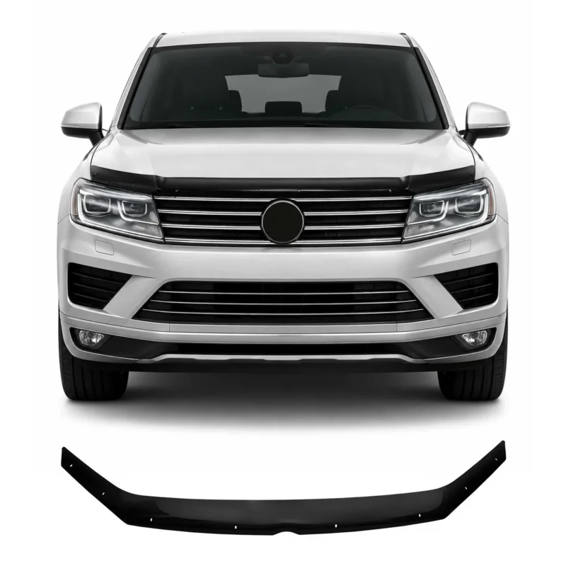 Motorhaube Deflektor Insekten Steinschlagschutz für VW Touareg 2010-2018 Dunkel